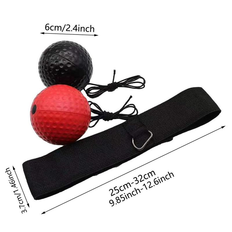 Boxing Reflex Ball Gear Set, Including 2 Counts Boxing Ball & 1 Count Headband, Boxing Training Equipment, Boxing Hand Eye Coordination Training Tool