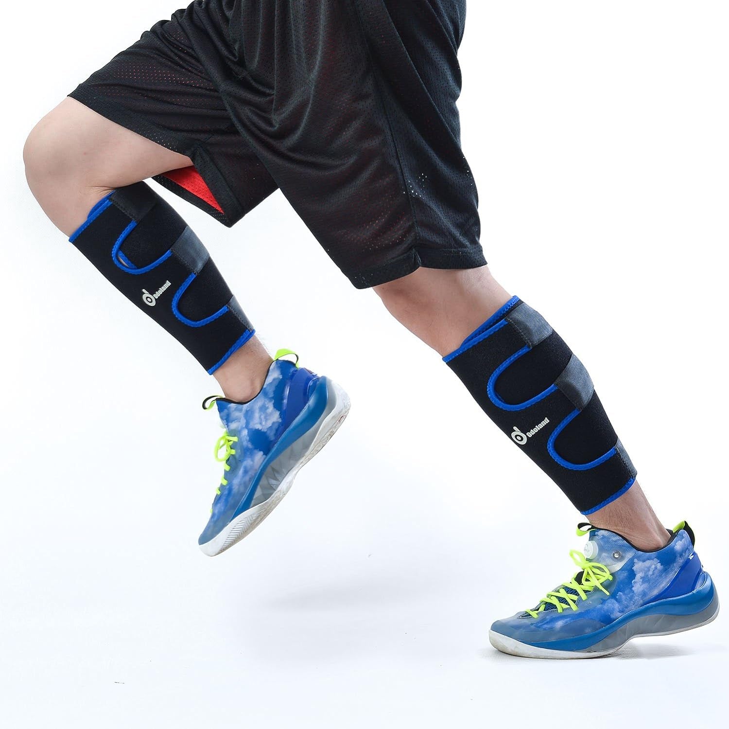 Calf Compression Sleeve Calf Brace for Calf Pain Relief Strain, Sprain, Tennis Leg and Calf Injury - Guard Leg and Adjustable Shin Splints Support for Sport Recovery Fitness and Running, Blue