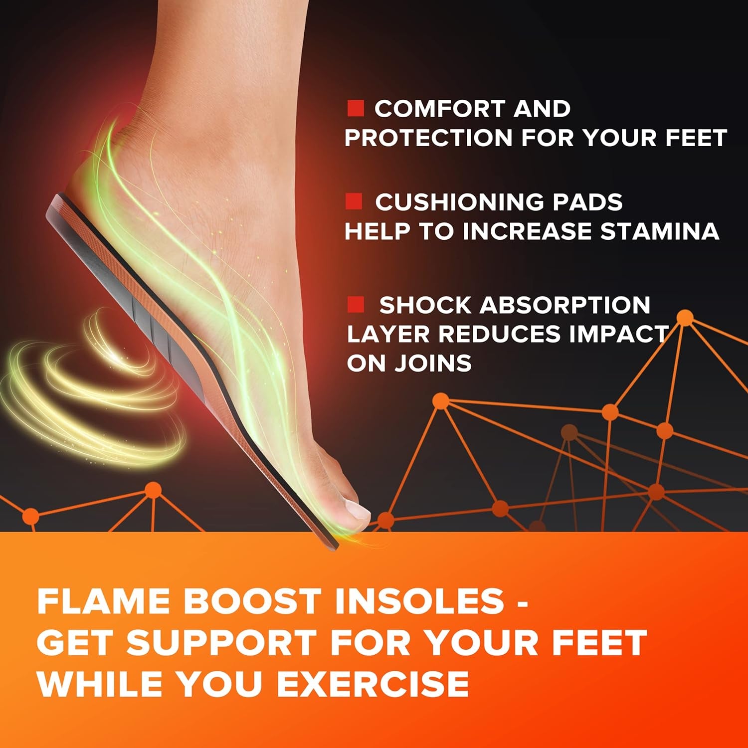 Running Athletic Shoe Insoles Men Women - Sport Insole - Shock Absorption Inserts - Walking Hiking Hockey Tennis Basketball - Orthotic Comfort Cushions Insoles Sneakers