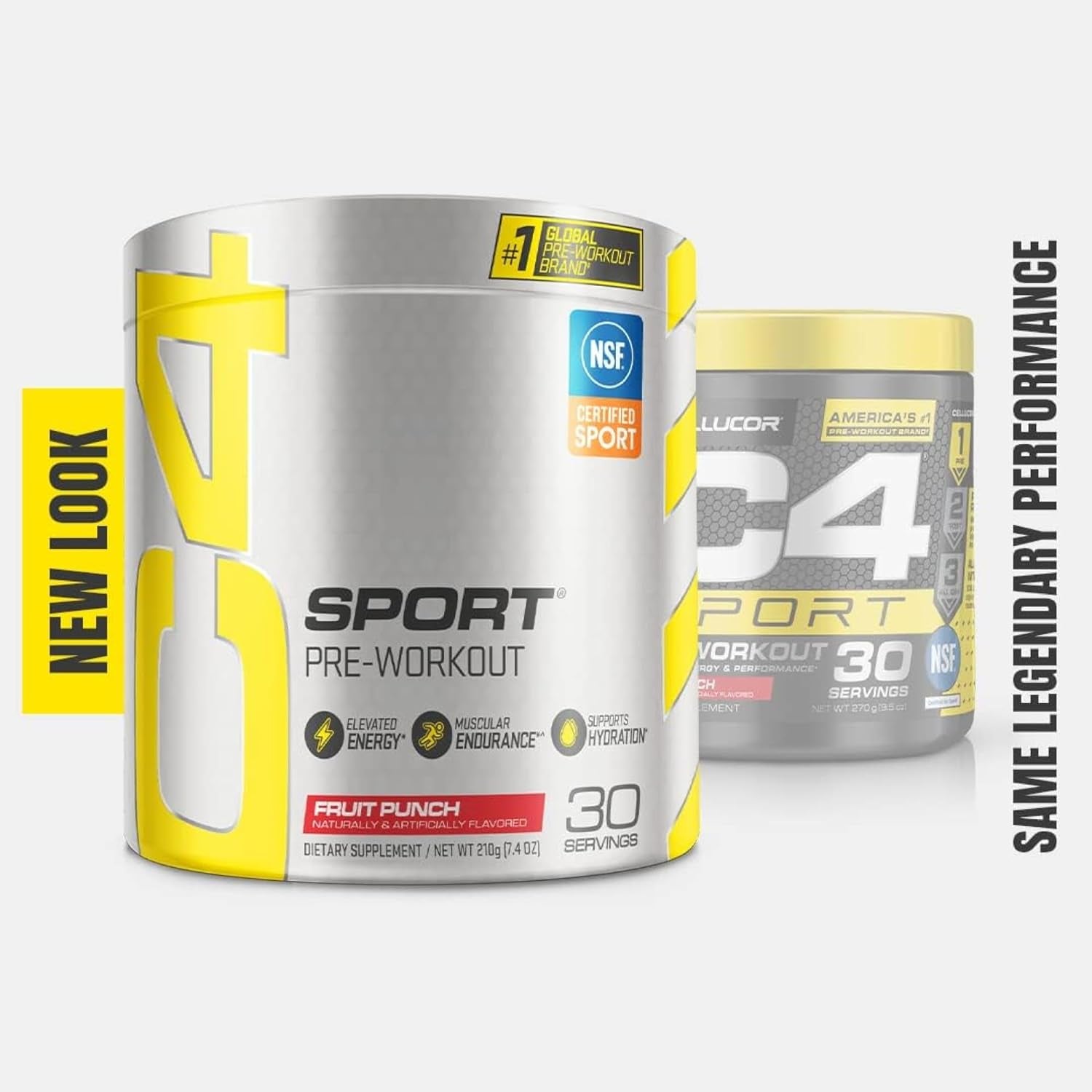 C4 Sport Pre Workout Powder Fruit Punch - NSF Certified for Sport | 30 Servings, Packaging May Vary.