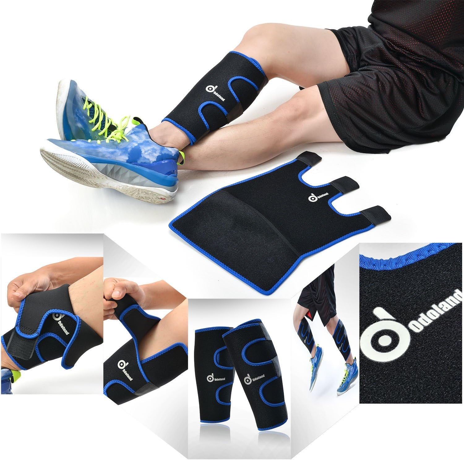 Calf Compression Sleeve Calf Brace for Calf Pain Relief Strain, Sprain, Tennis Leg and Calf Injury - Guard Leg and Adjustable Shin Splints Support for Sport Recovery Fitness and Running, Blue