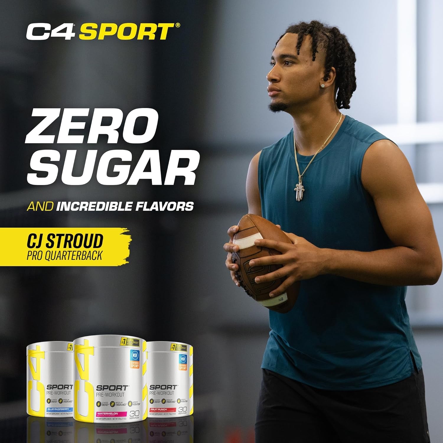 C4 Sport Pre Workout Powder Fruit Punch - NSF Certified for Sport | 30 Servings, Packaging May Vary.