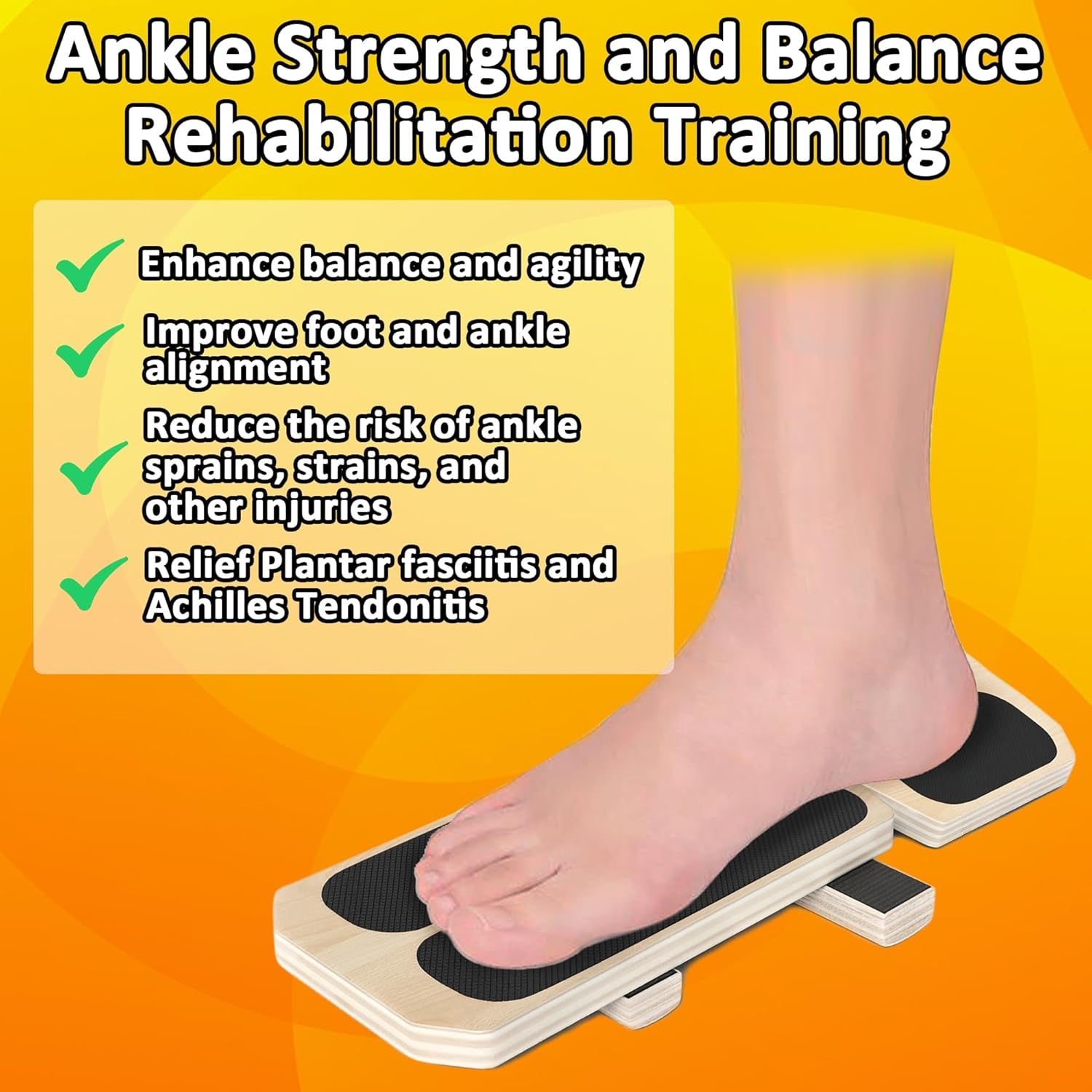 Ankle Strengthener Exerciser for Sprained Foot Trainer Ankle Balance Board for Stability Exercises, Plantar Fasciitis Relief, Posture Corrector, Balance Training