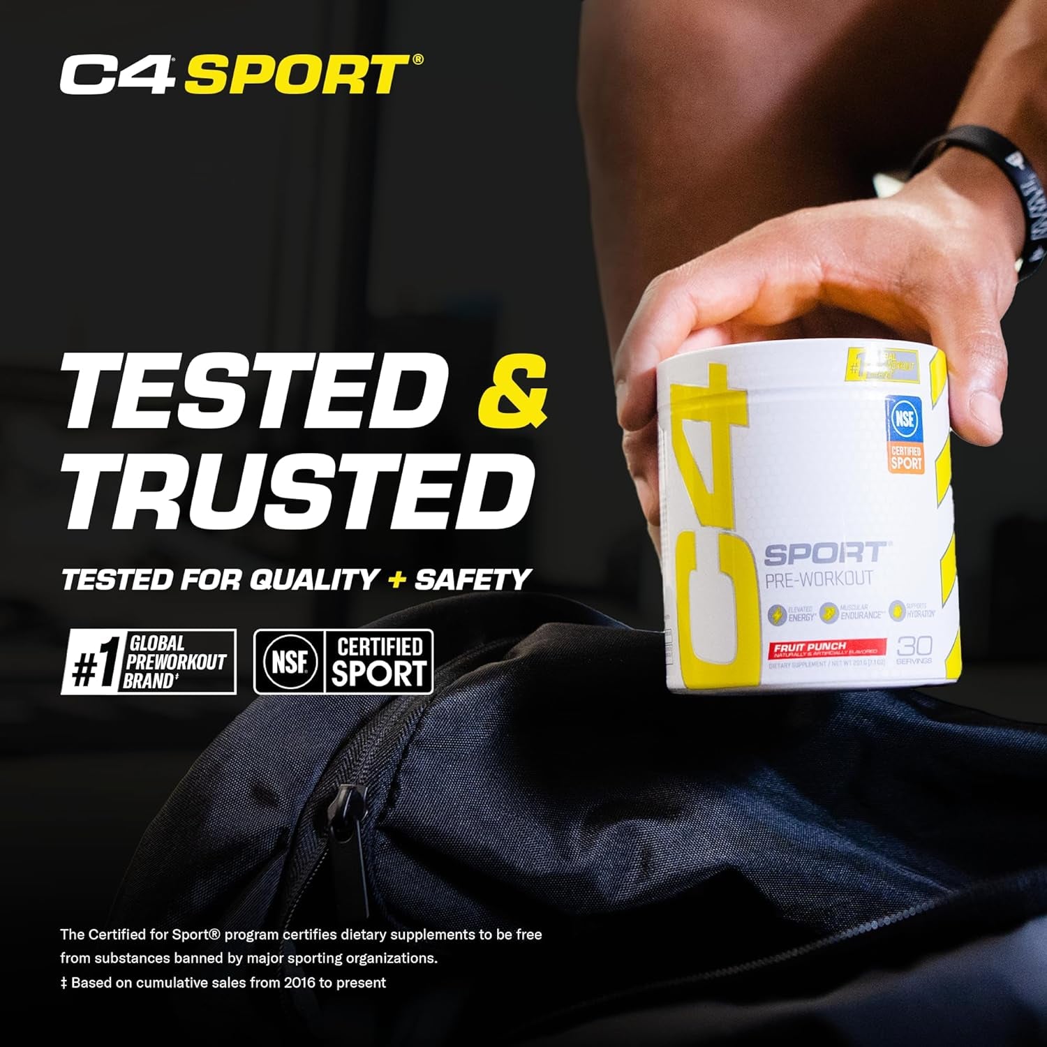 C4 Sport Pre Workout Powder Fruit Punch - NSF Certified for Sport | 30 Servings, Packaging May Vary.