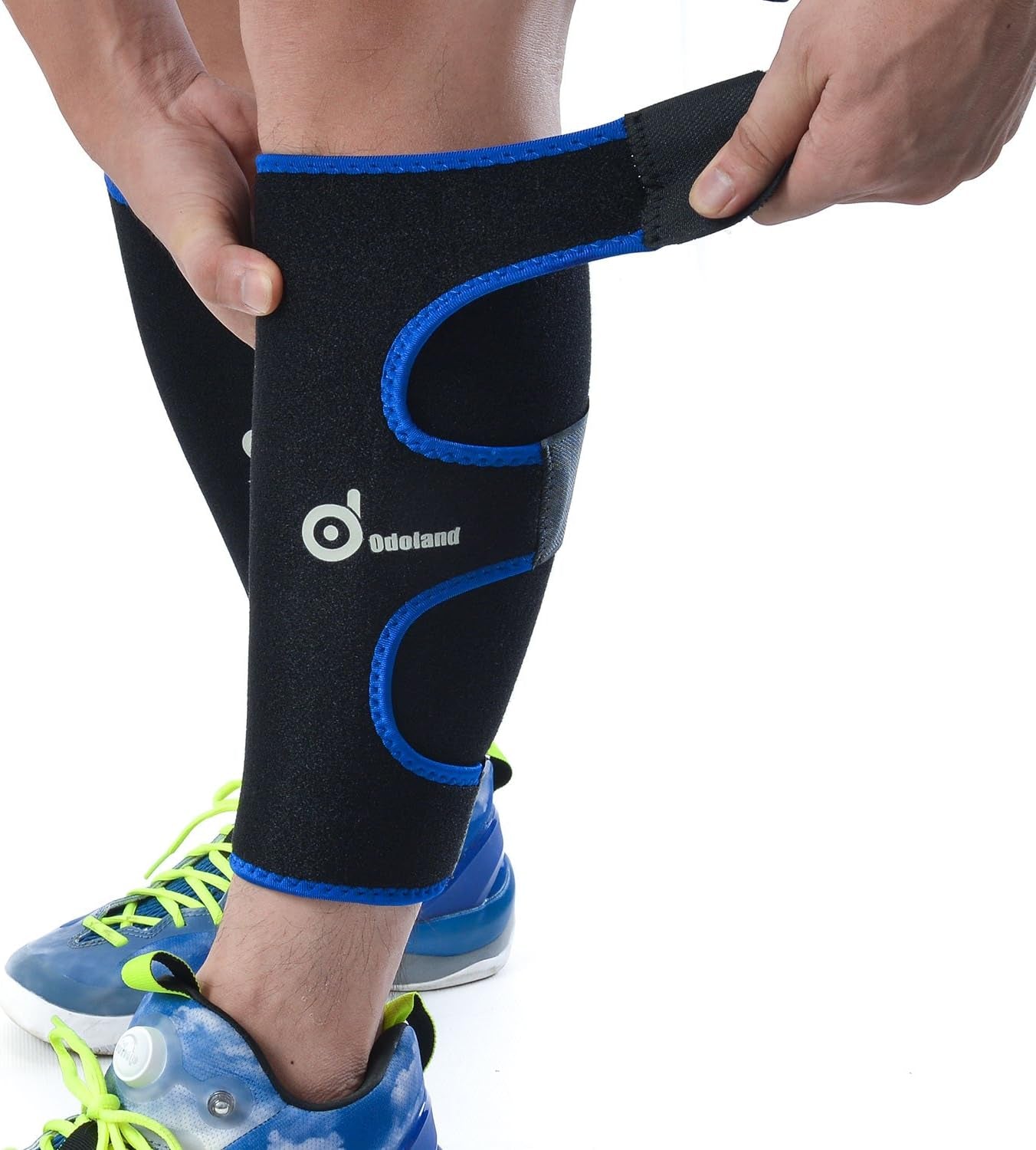 Calf Compression Sleeve Calf Brace for Calf Pain Relief Strain, Sprain, Tennis Leg and Calf Injury - Guard Leg and Adjustable Shin Splints Support for Sport Recovery Fitness and Running, Blue