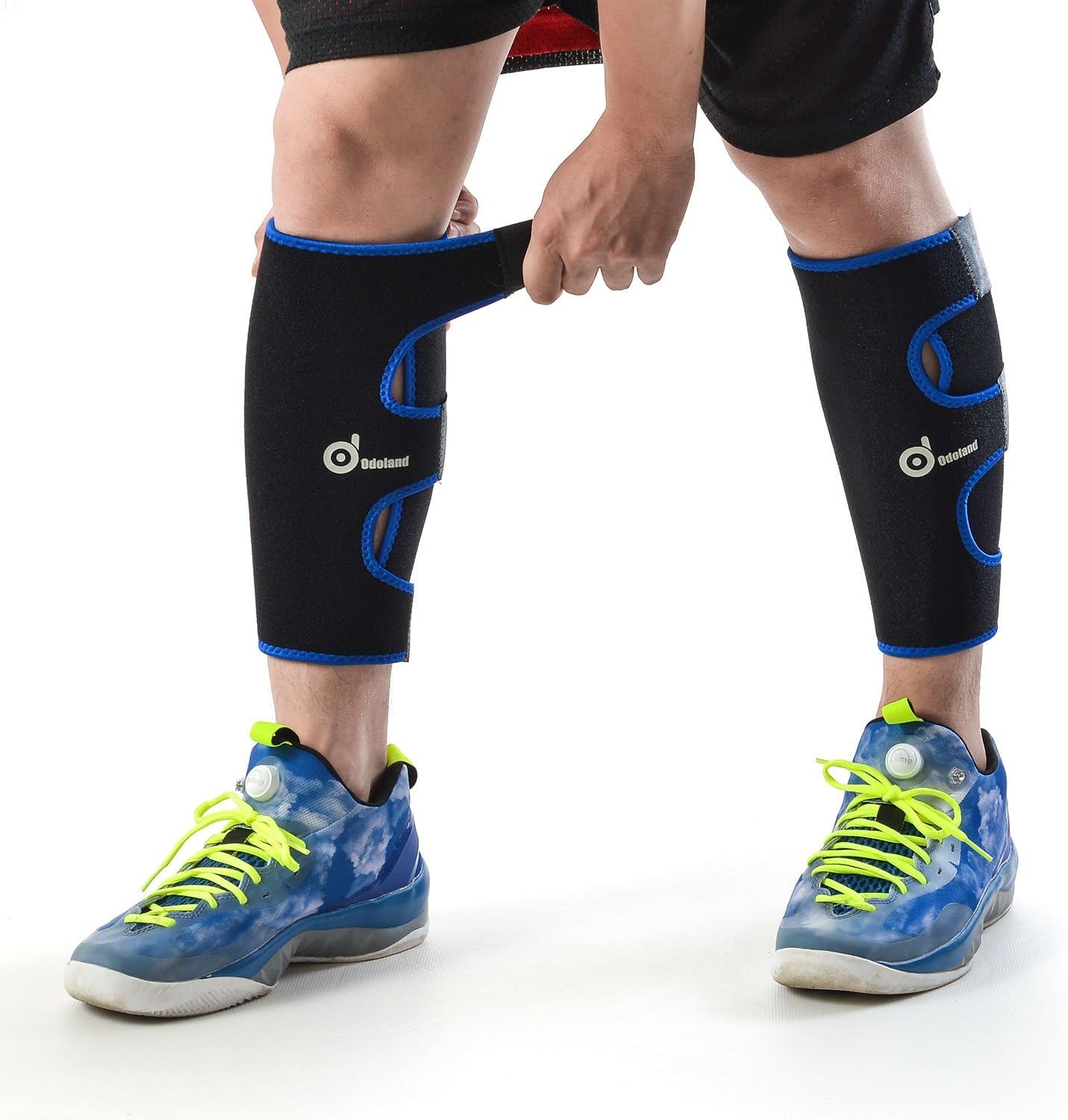 Calf Compression Sleeve Calf Brace for Calf Pain Relief Strain, Sprain, Tennis Leg and Calf Injury - Guard Leg and Adjustable Shin Splints Support for Sport Recovery Fitness and Running, Blue