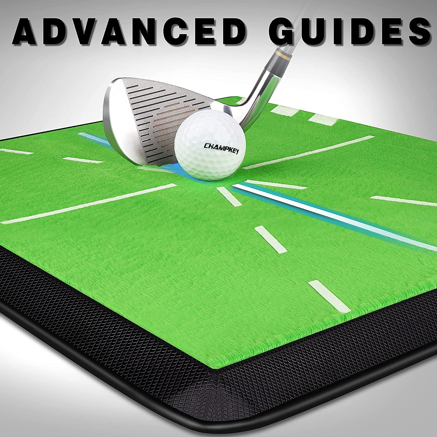 8" X 17" Premium Impact Golf Mat Upgraded Version | Path Feedback Golf Practice Mat | Advanced Guides and Rubber Backing Golf Hitting Mat